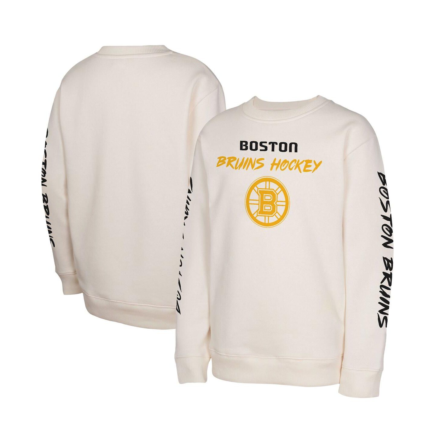 Детская толстовка Outerstuff Cream Boston Bruins Star Power Pullover — фото 1