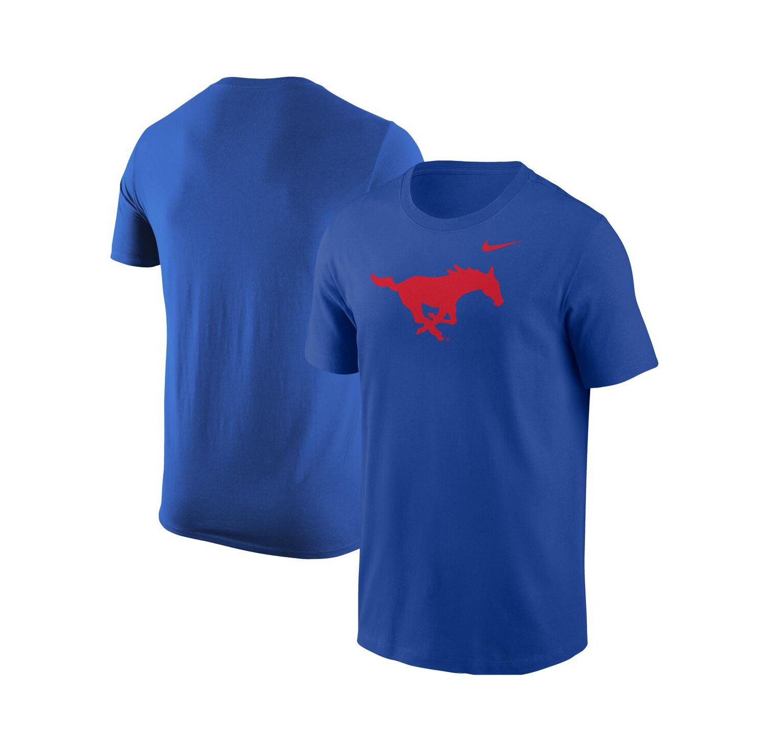 Men's Royal SMU Mustangs Primary Logo T-Shirt