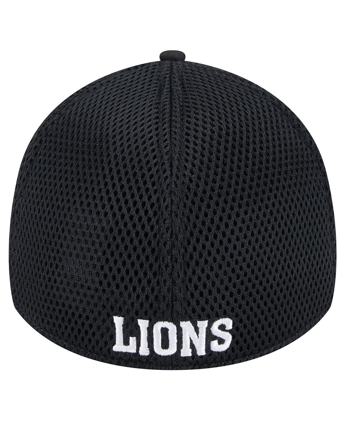 New Era Men's Black Detroit Lions Main Neo 39THIRTY Flex Hat