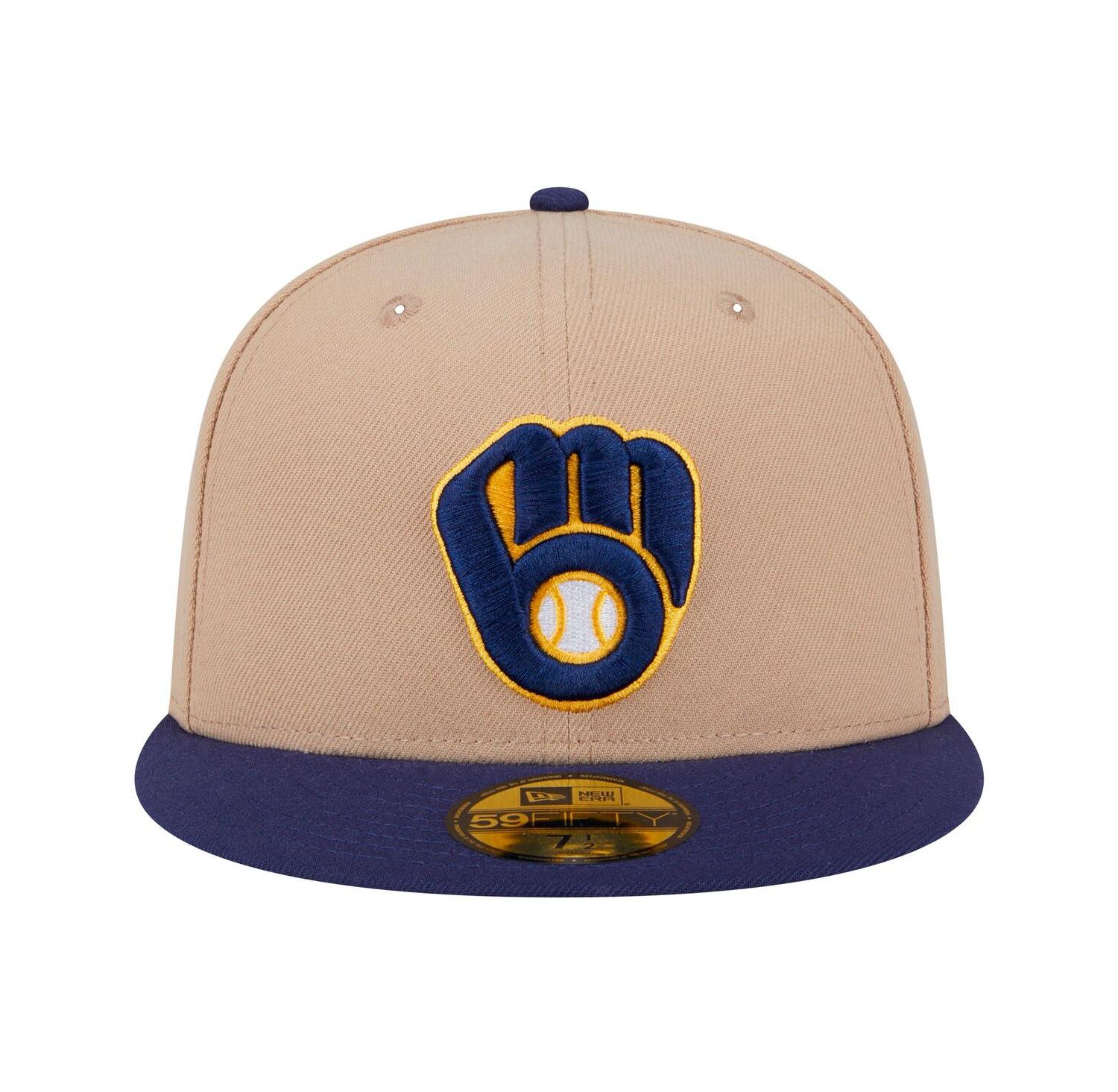 Men's Khaki Milwaukee Brewers 59FIFTY Fitted Hat