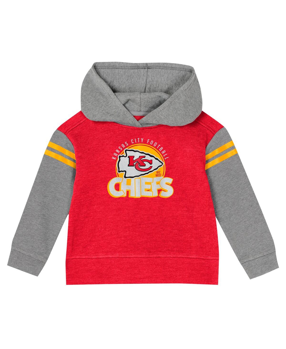 Outerstuff Toddler 2-piece Kansas City Chiefs Club House Long Sleeve Hoodie Top And Leggings Set In Gray