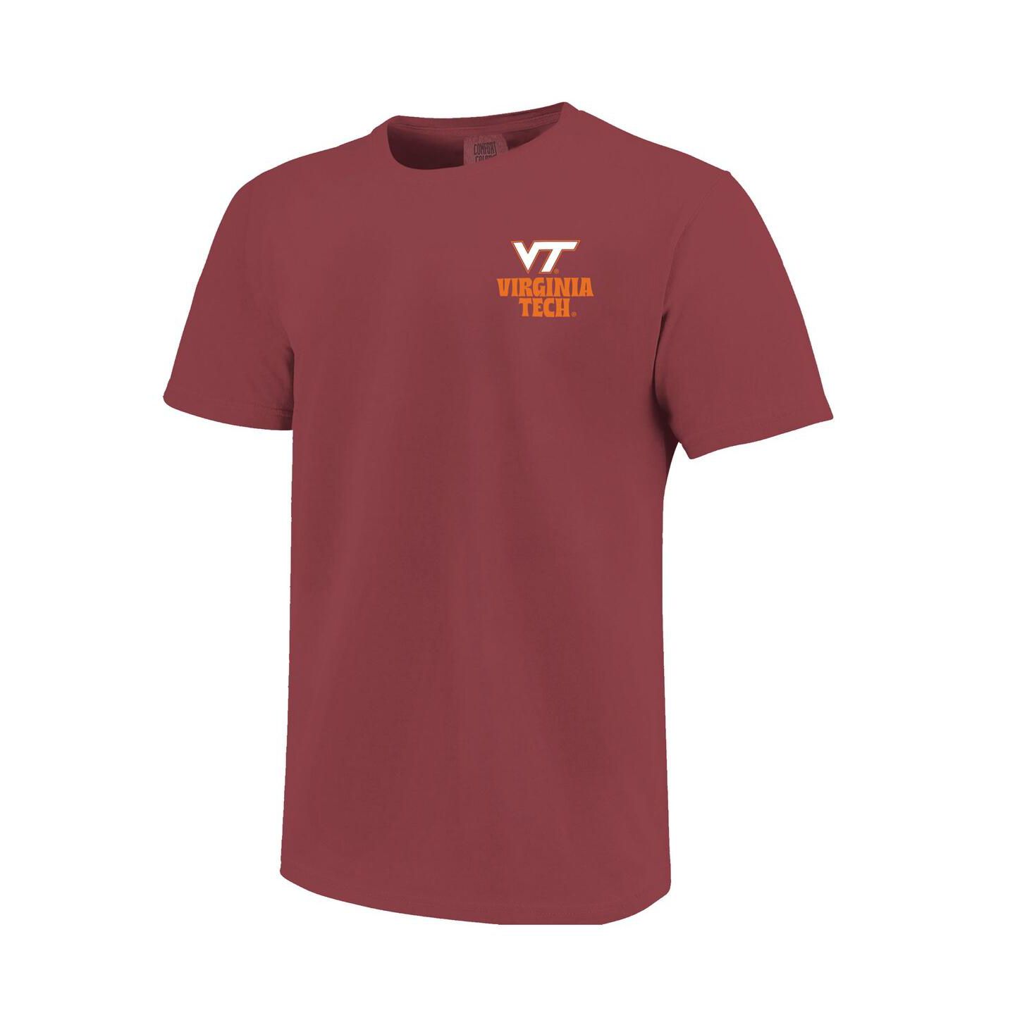 Мужская футболка Image One Maroon Virginia Tech Hokies Comfort Colors Thick Lined Landscape — фото 3