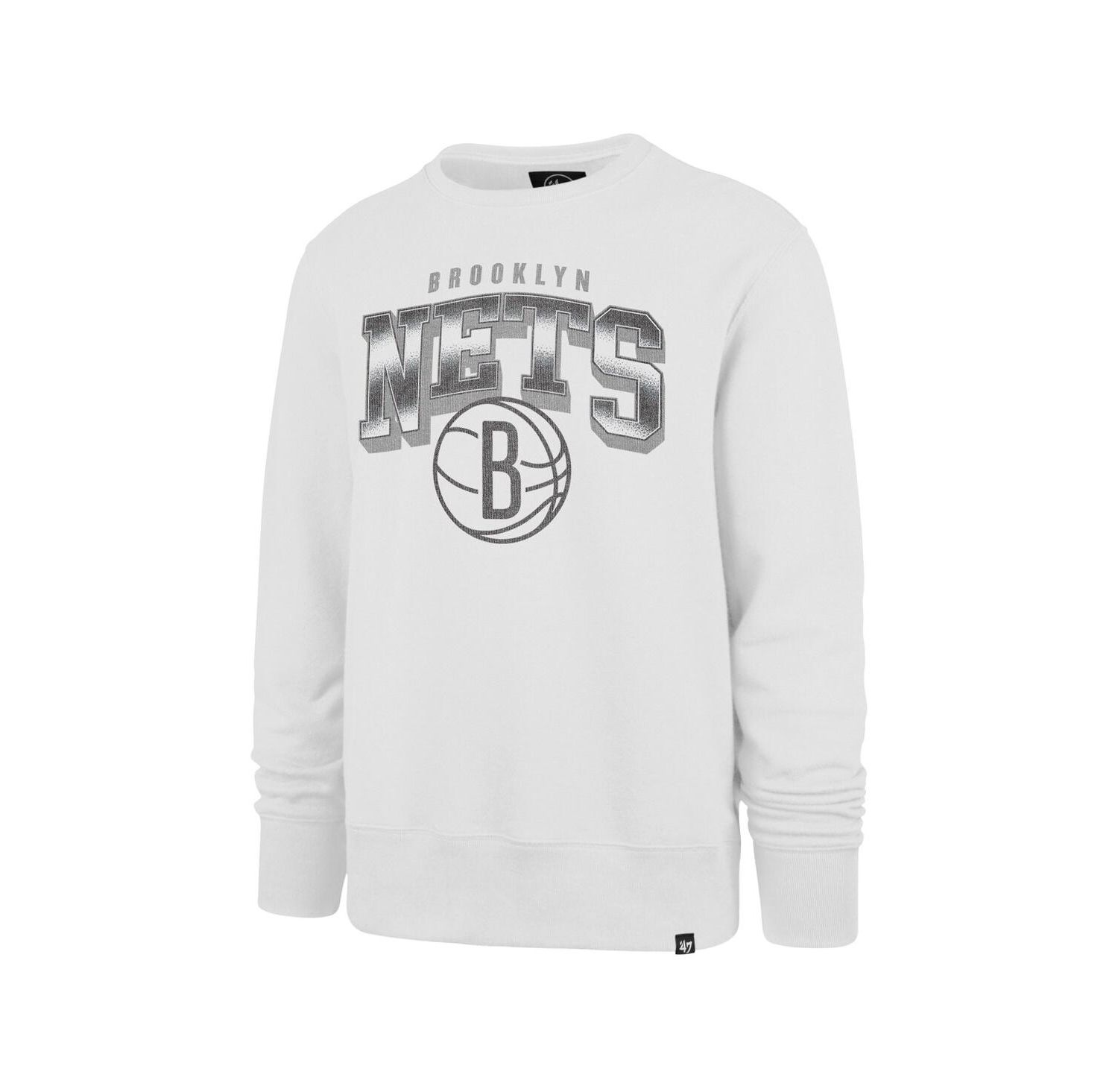 Men's White Brooklyn Nets Spotlight Headline Pullover Sweatshirt