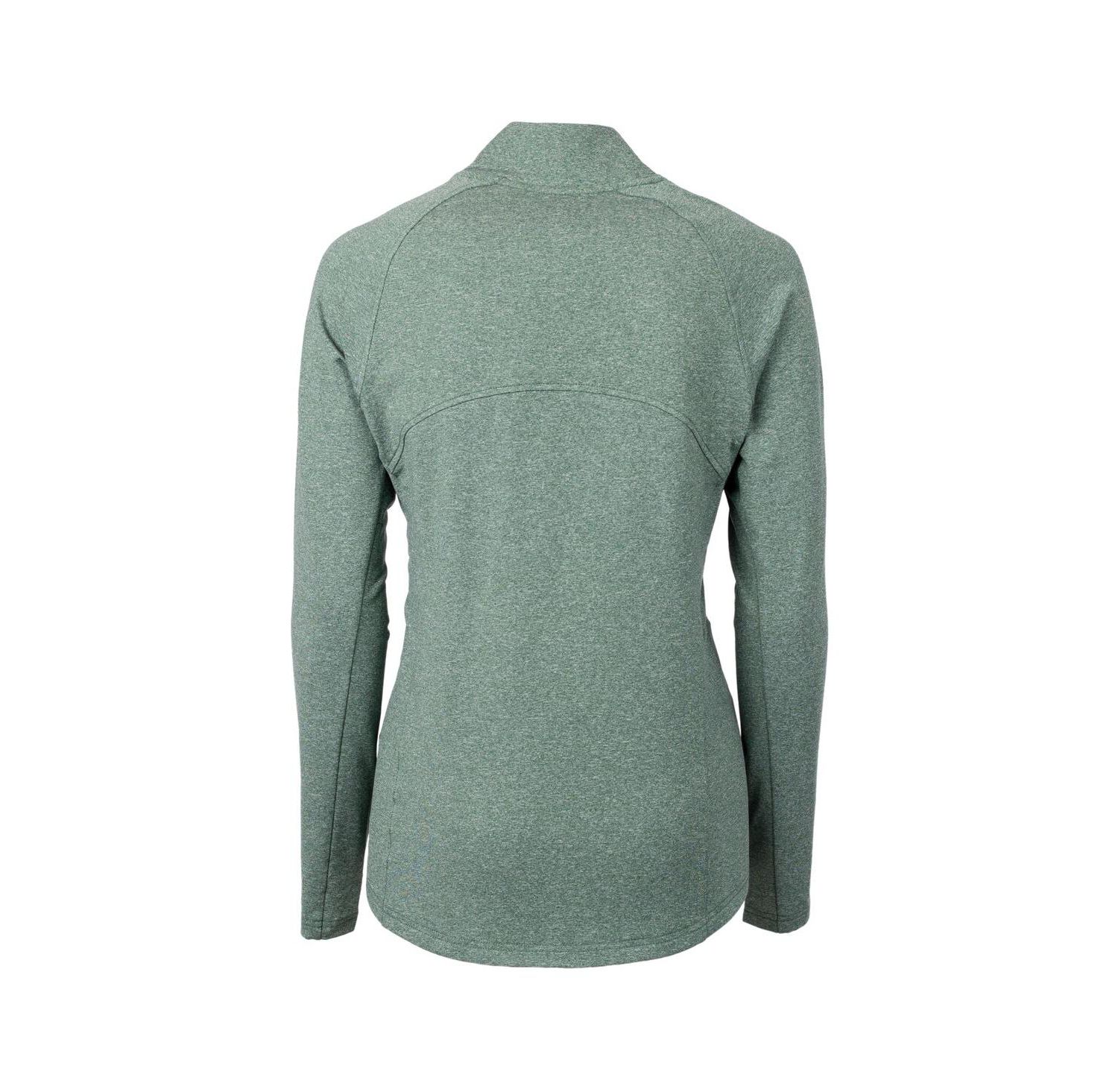 Women's Heather Green Notre Dame Fighting Irish Alumni Adapt Eco Knit Heather Full-Zip Jacket