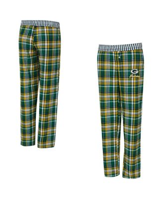 Concepts Sport - Women's Green Bay Packers Laney Plaid Tri-Blend Pants