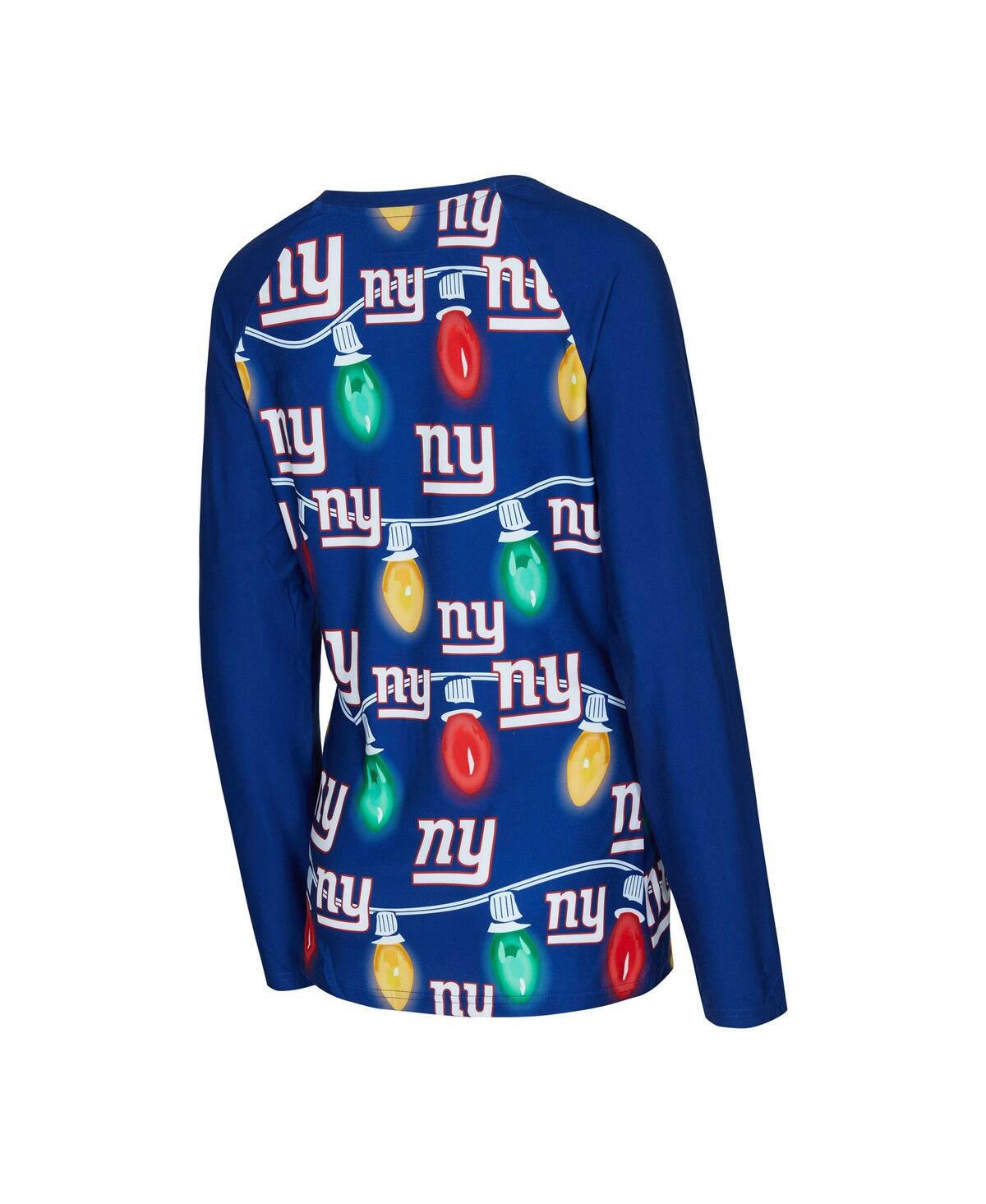 Concepts Sport Women's 2-Piece Royal New York Giants Garland Knit Raglan Long Sleeve Top and Pants Set