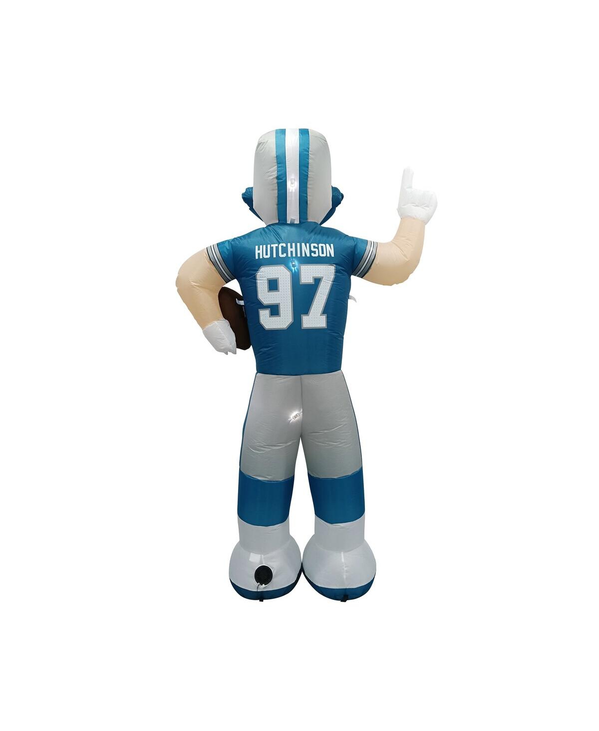 Logo Brands Detroit Lions Inflatable Yard Mascot In Blue