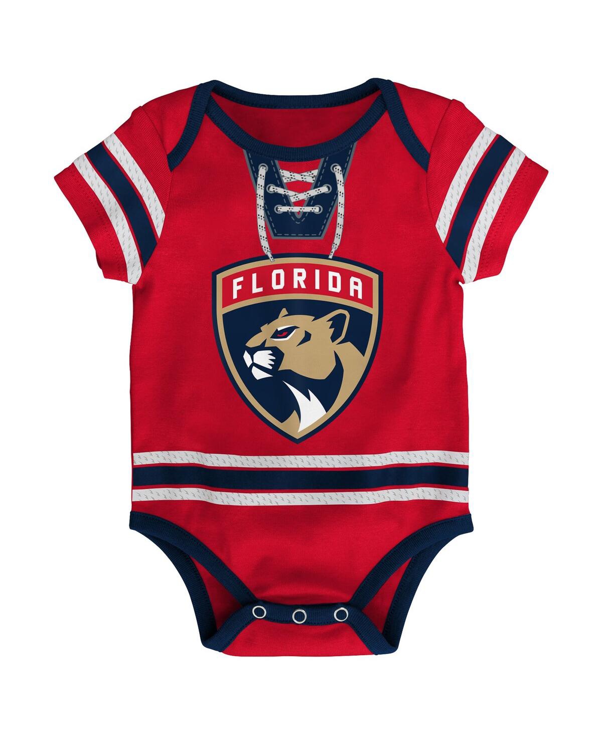 Outerstuff Baby Boys and Girls Red Florida Panthers Hockey Jersey Bodysuit