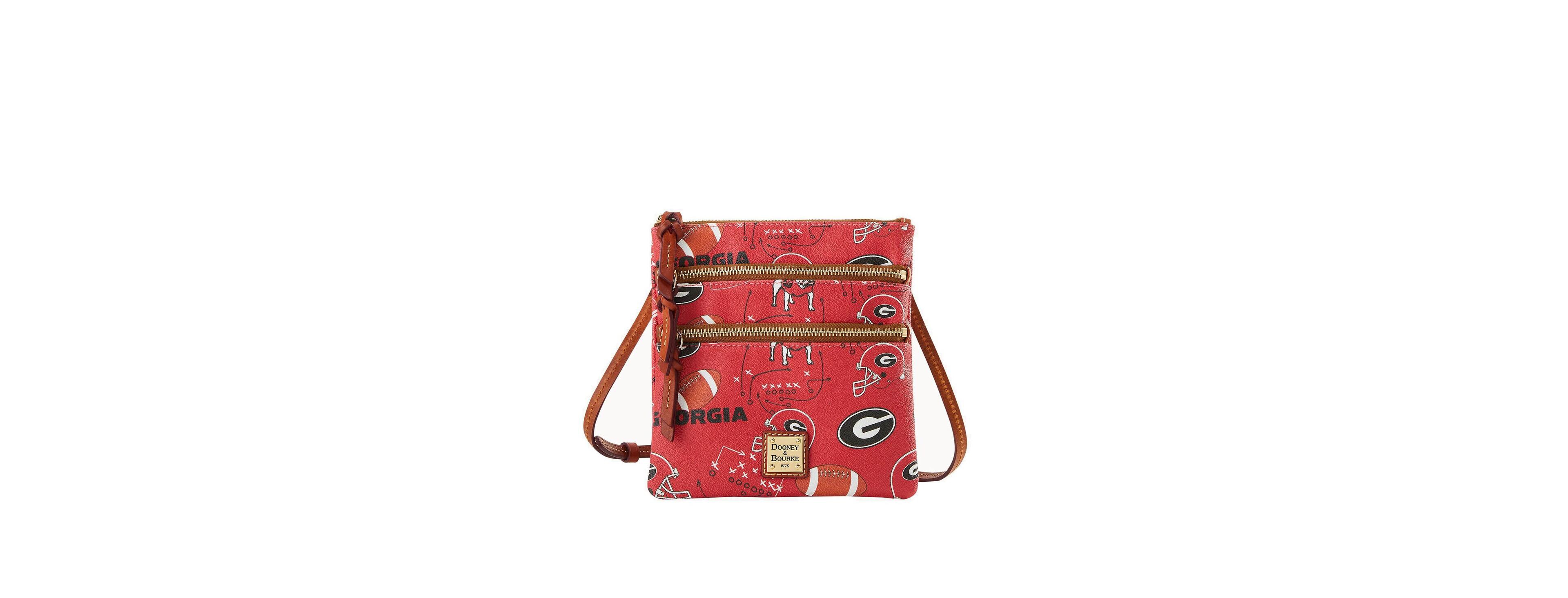 Dooney & Bourke Georgia Bulldogs Football Halftime Triple Zip Crossbody Bag