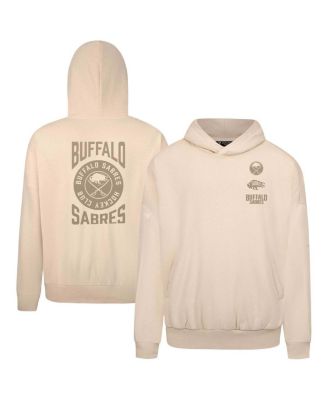 LevelWear - Men's Cream Buffalo Sabres Contact Stamp Pullover Hoodie