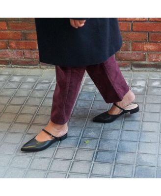 Women's Black Twiggy Customizable Point Slide