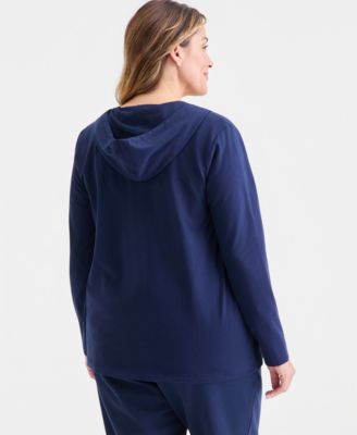 Plus Size Zip-Up Hooded Sweatshirt, Macy's Exclusive