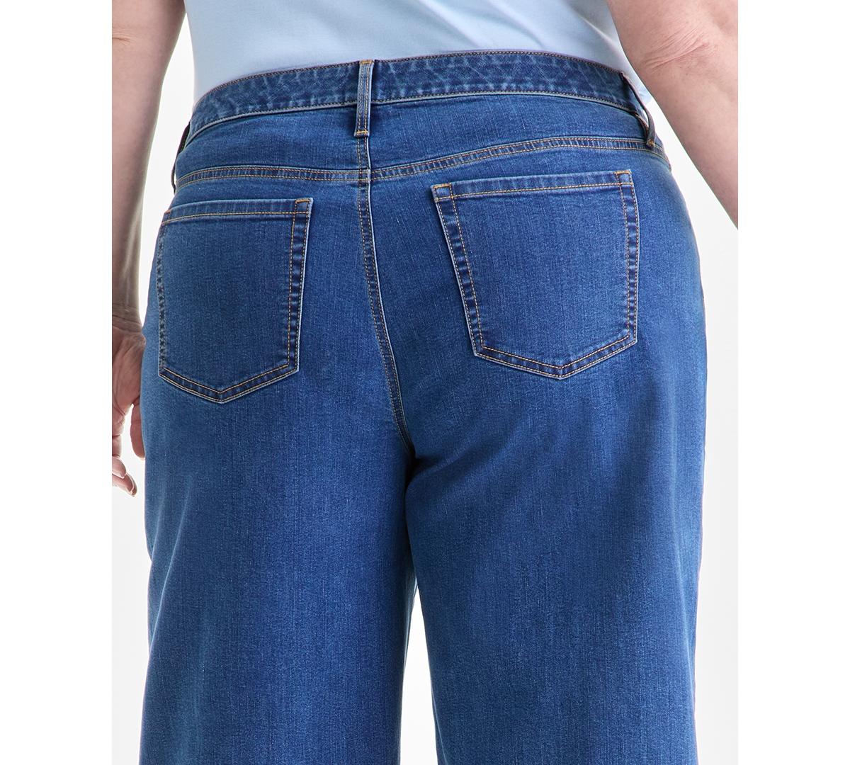 Style & Co Plus Embroidered Cropped 5 Pocket Jeans, Macy's Exclusive