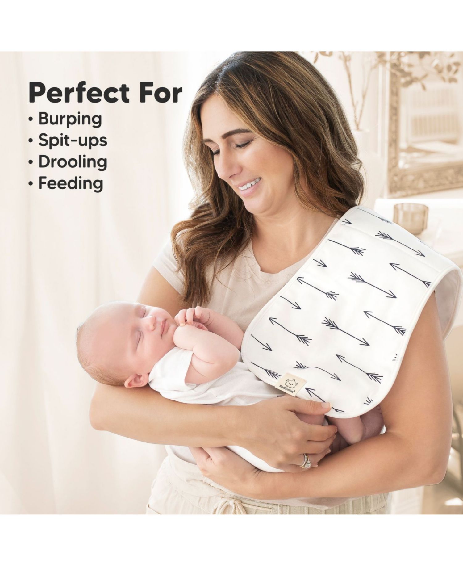 Kids Urban Baby Burp Cloths, Organic Burping Cloth for Babies, Burp Rags for Baby Girls, Boys