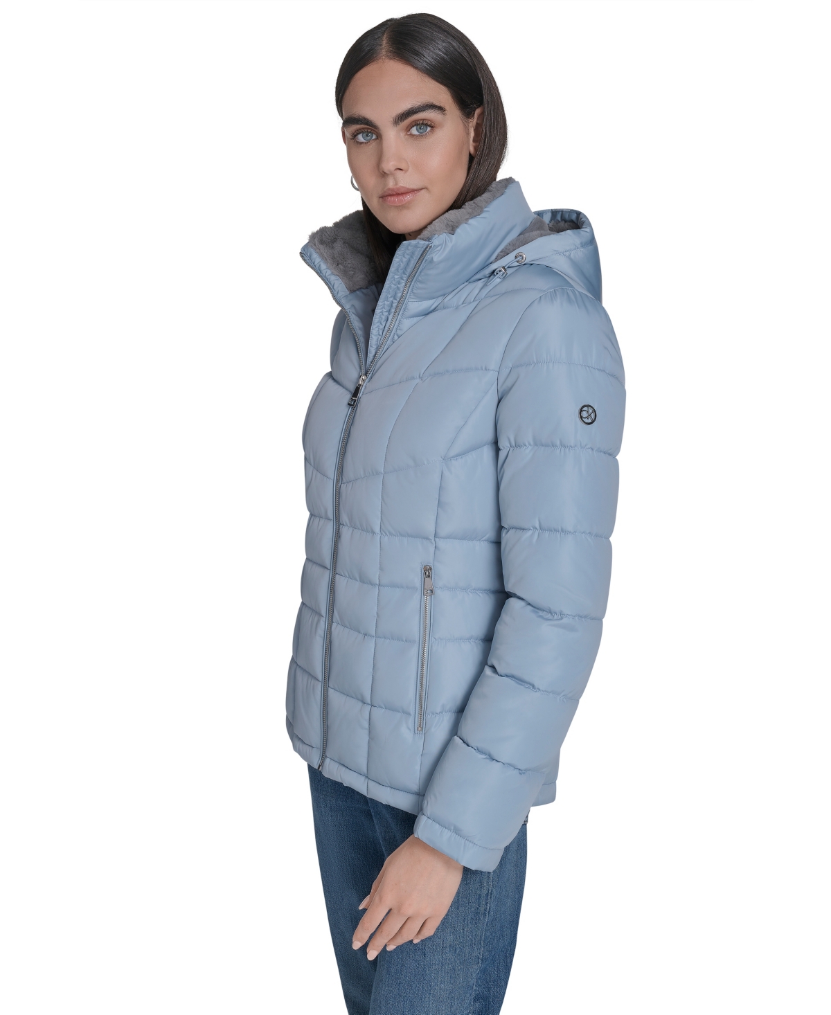 Calvin Klein Women's Stand Collar Lined Puffer Jacket