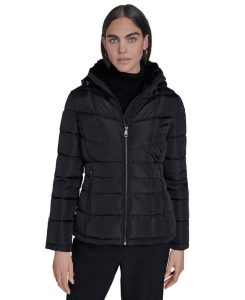 Женские куртки Calvin Klein Stand Collar Lined Puffer Jacket