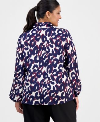 Plus Size High-Neck Top