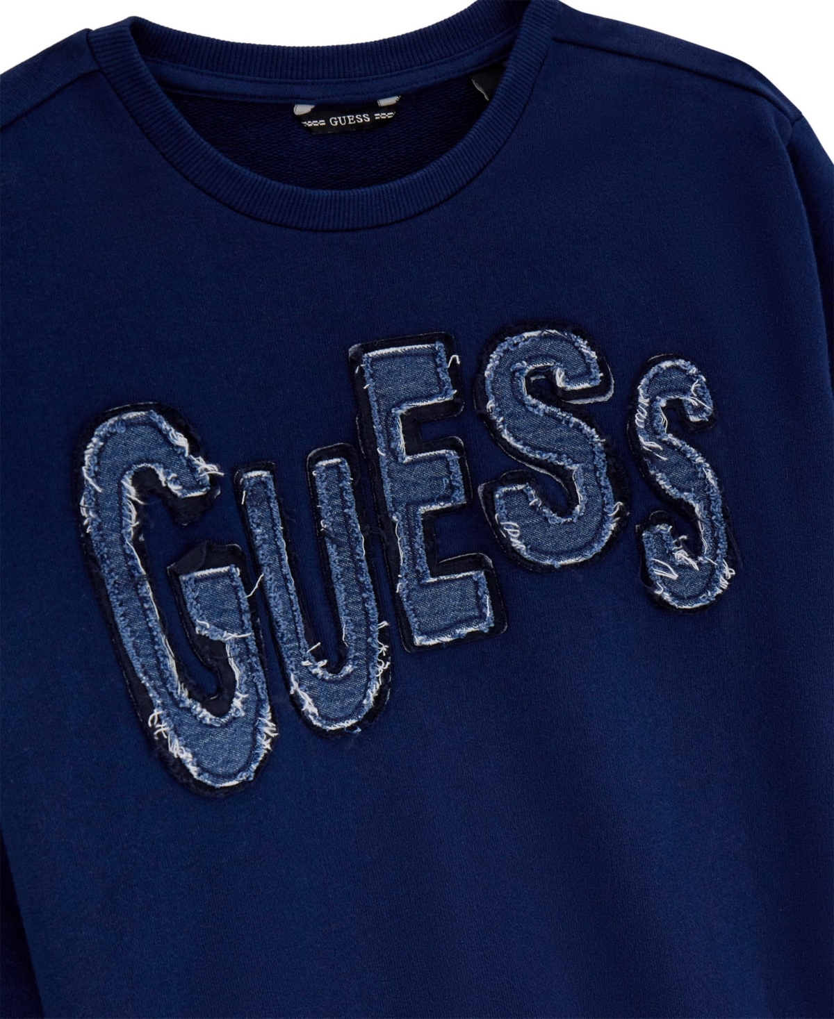 Guess Boys 8-18 Long-sleeve Crewneck Sweatshirt In Blue