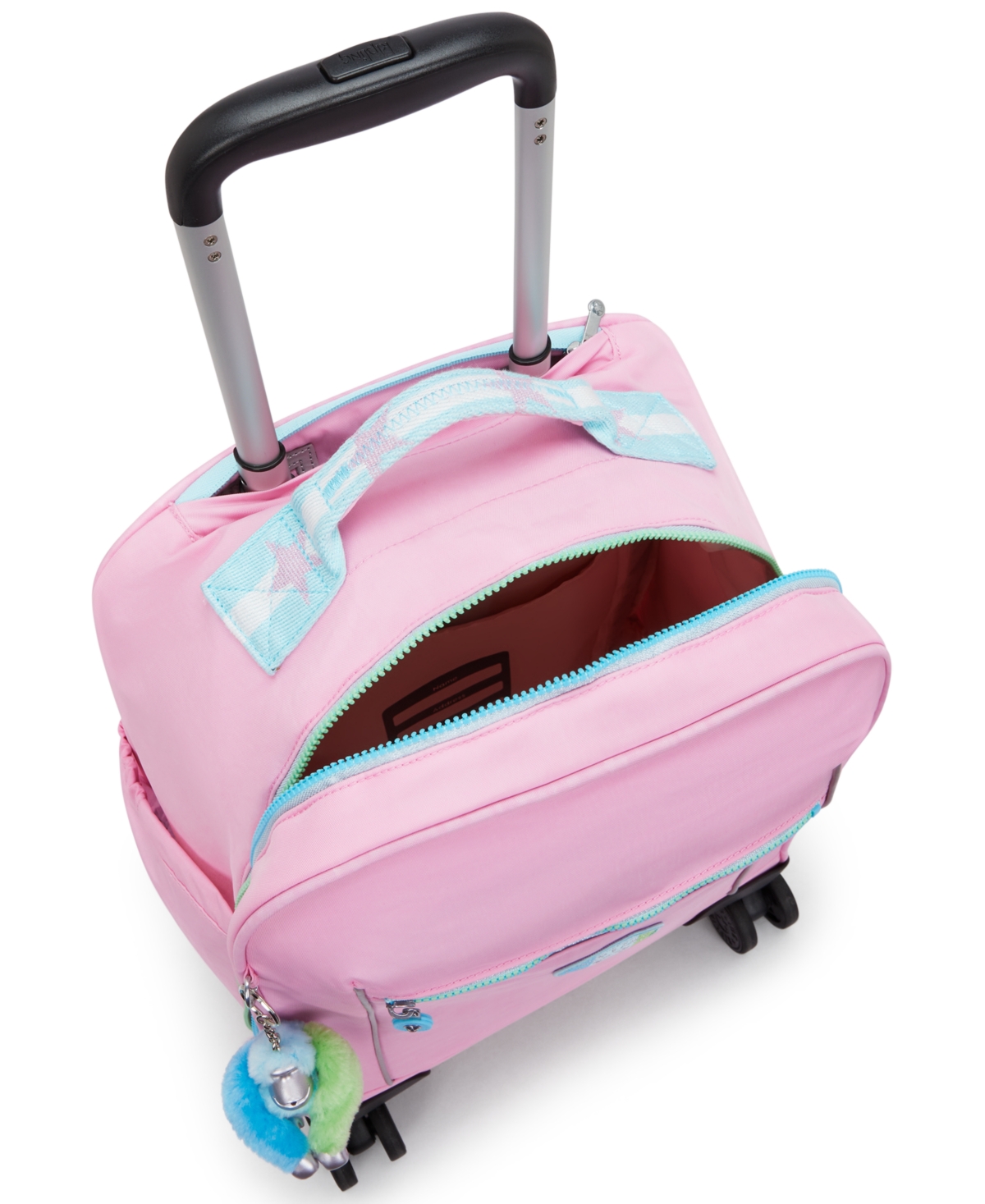 Kipling Mese Small Rolling Backpack In Pink