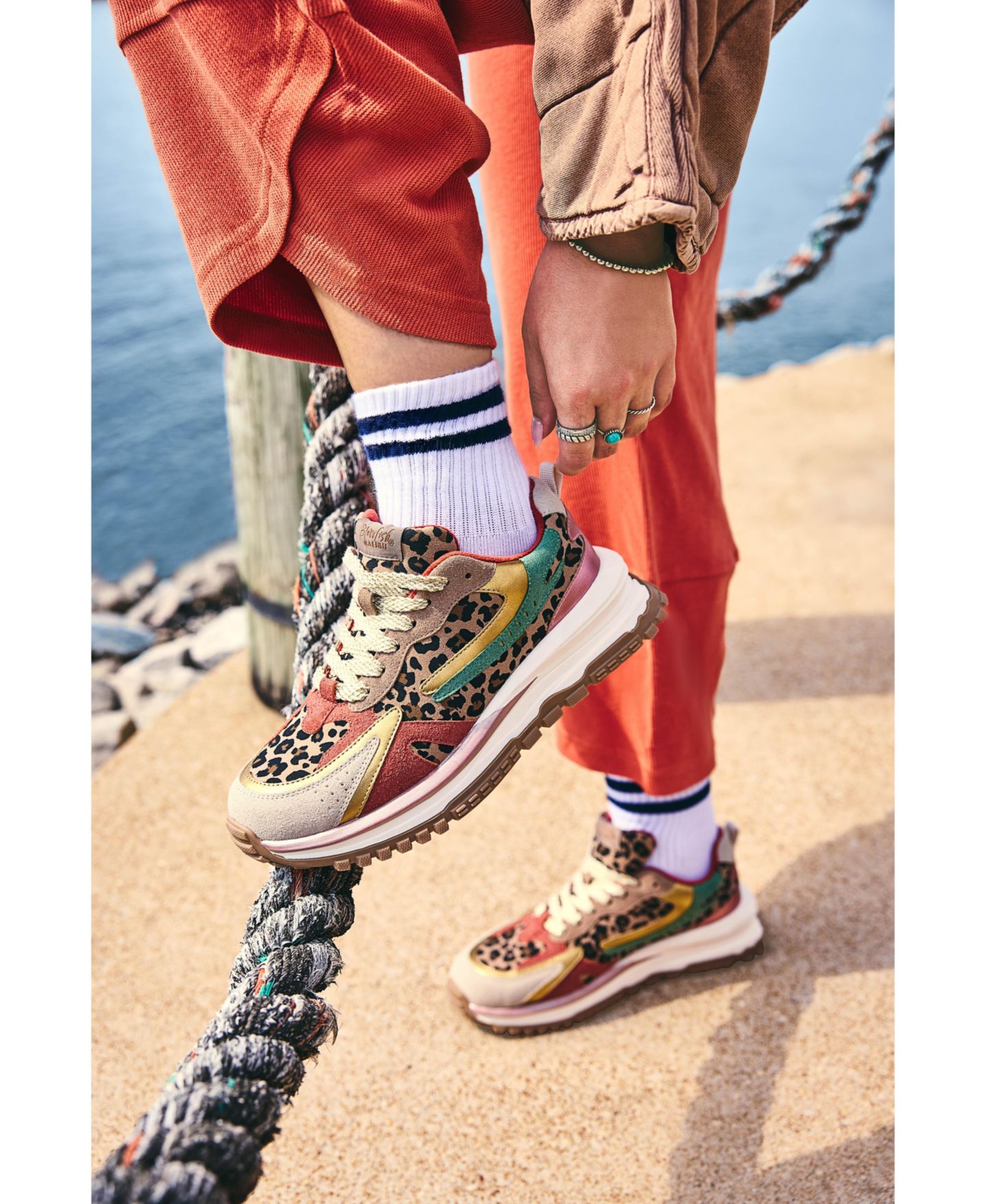 Женские кроссовки Blowfish Malibu Leo Lace Up Platform, цвет: Синий / Розовый — фото 6