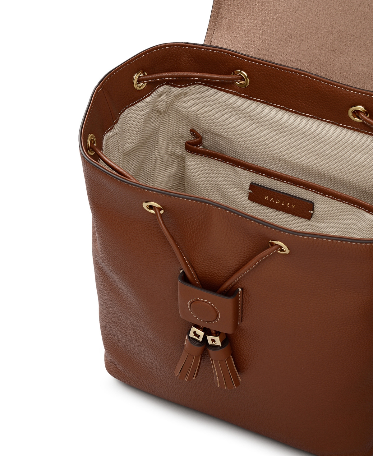 Radley London Noble Alley Small Flap Over Backpack In Brown