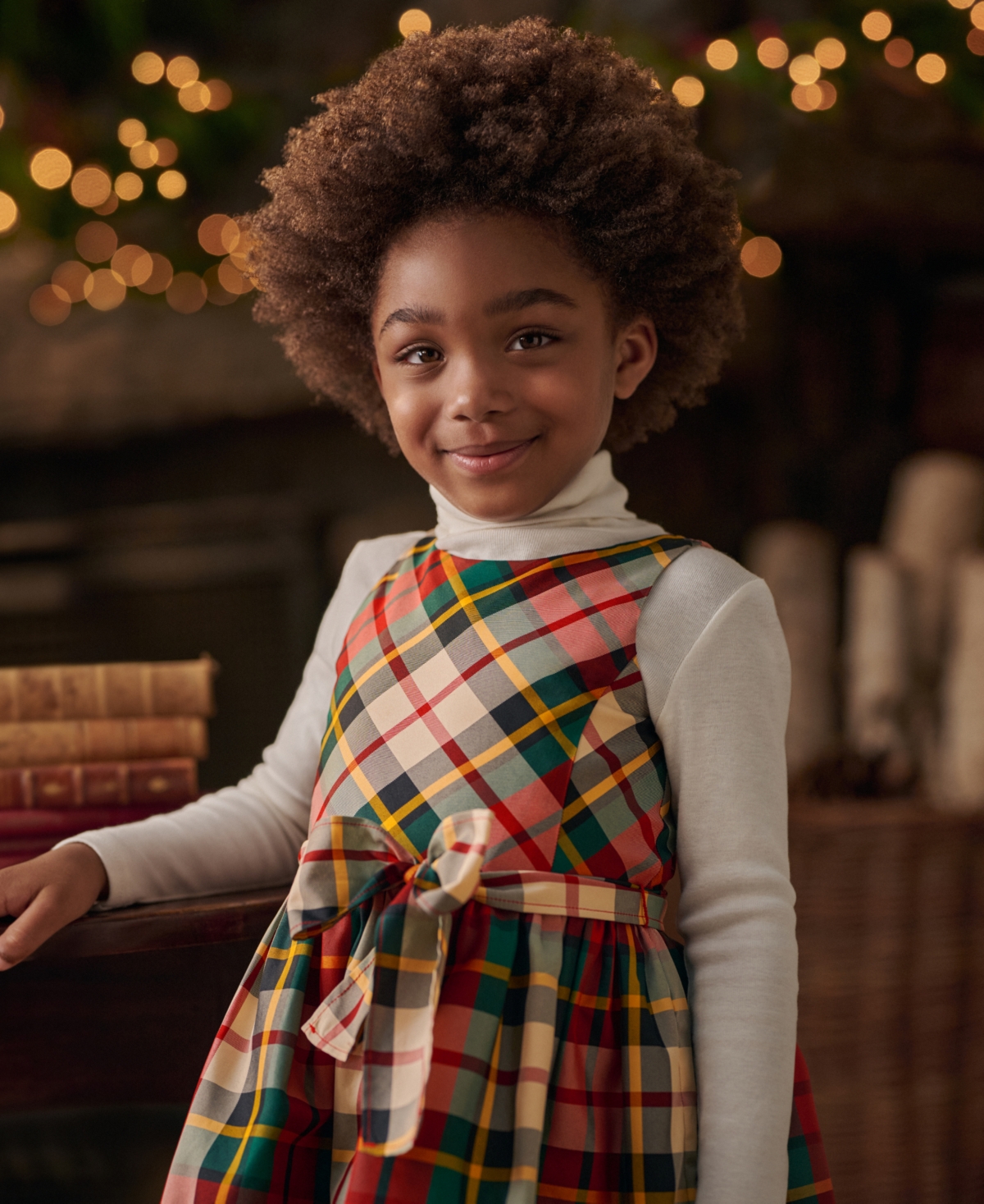 Polo Ralph Lauren Girls 2T-6X Plaid Taffeta Sleeveless Dress