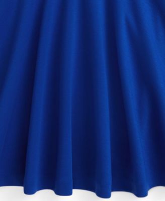 Girls' 2T-6X Striped Ponte Long-Sleeve Dress