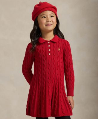 Girls' 2T-6X Lunar New Year Polo Sweater Dress