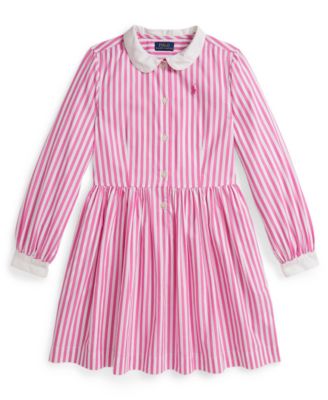 Polo Ralph Lauren - Girls 7-16 Striped Long-Sleeve Shirt Dress
