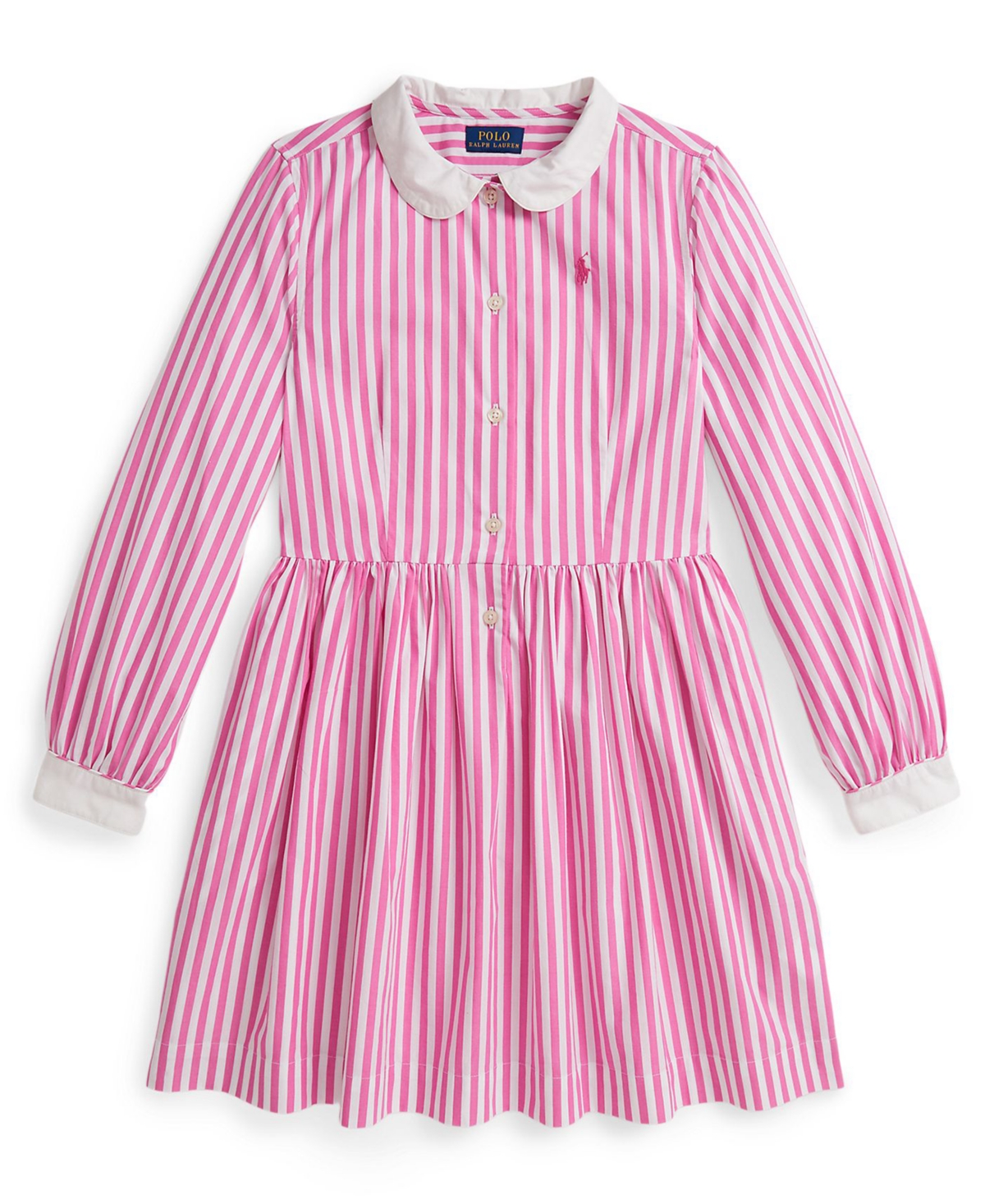 Polo Ralph Lauren Girls 7-16 Striped Long-Sleeve Shirt Dress
