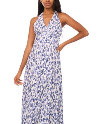 Women's Sleeveless Halter Maxi Dress