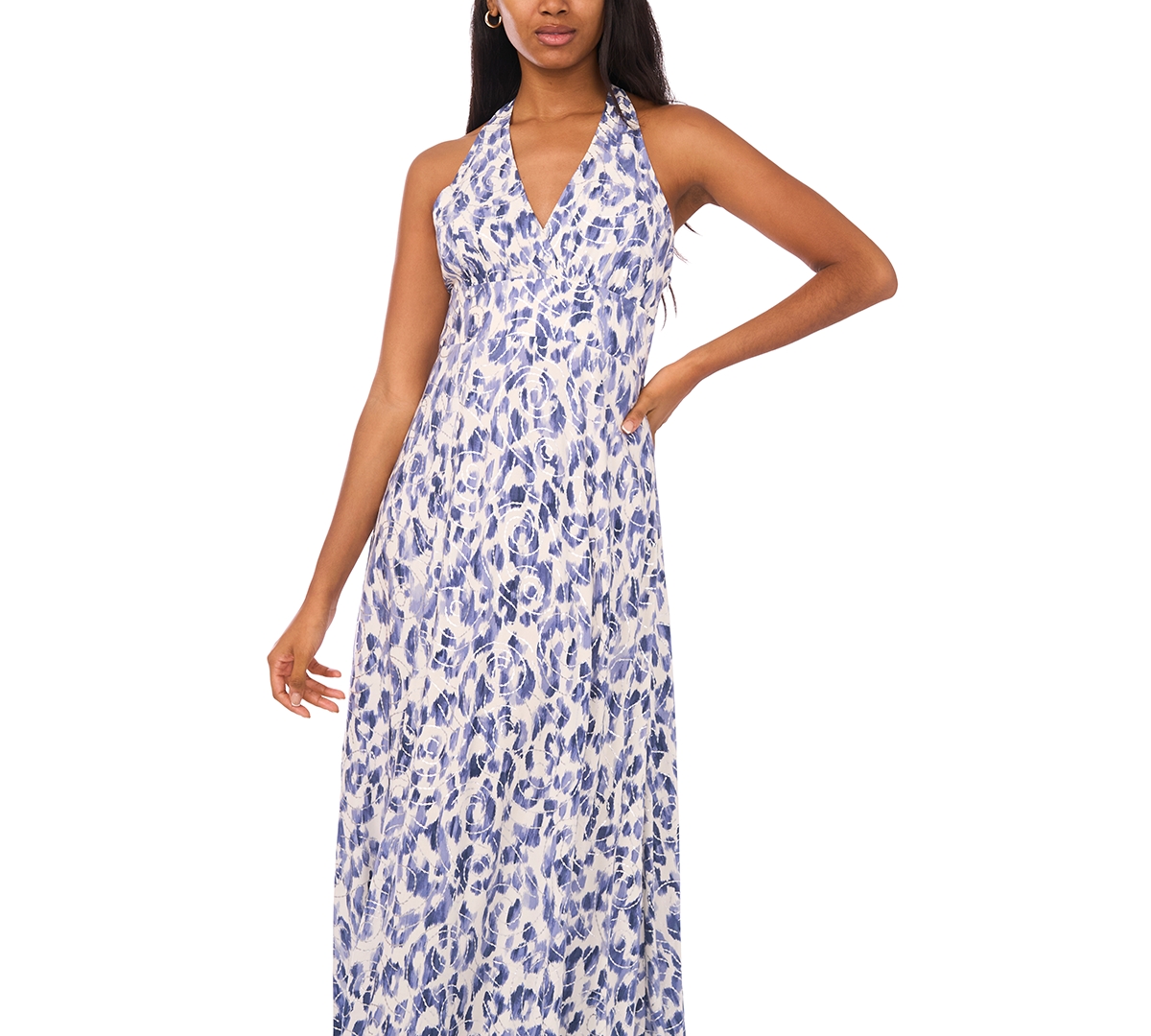 Msk Women's Sleeveless Halter Maxi Dress