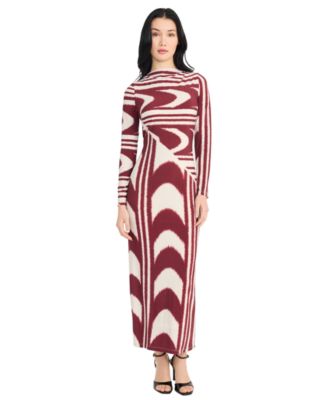 Women's Long-Sleeve Midi Dress
