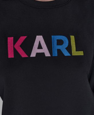 Petite Embroidered Logo Long-Sleeve Sweater