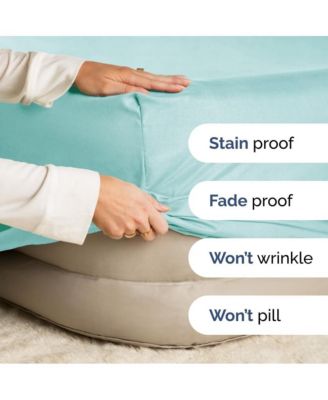 Extra Deep Pocket 18 - 24 Inch Microfiber Fitted Sheet - Twin