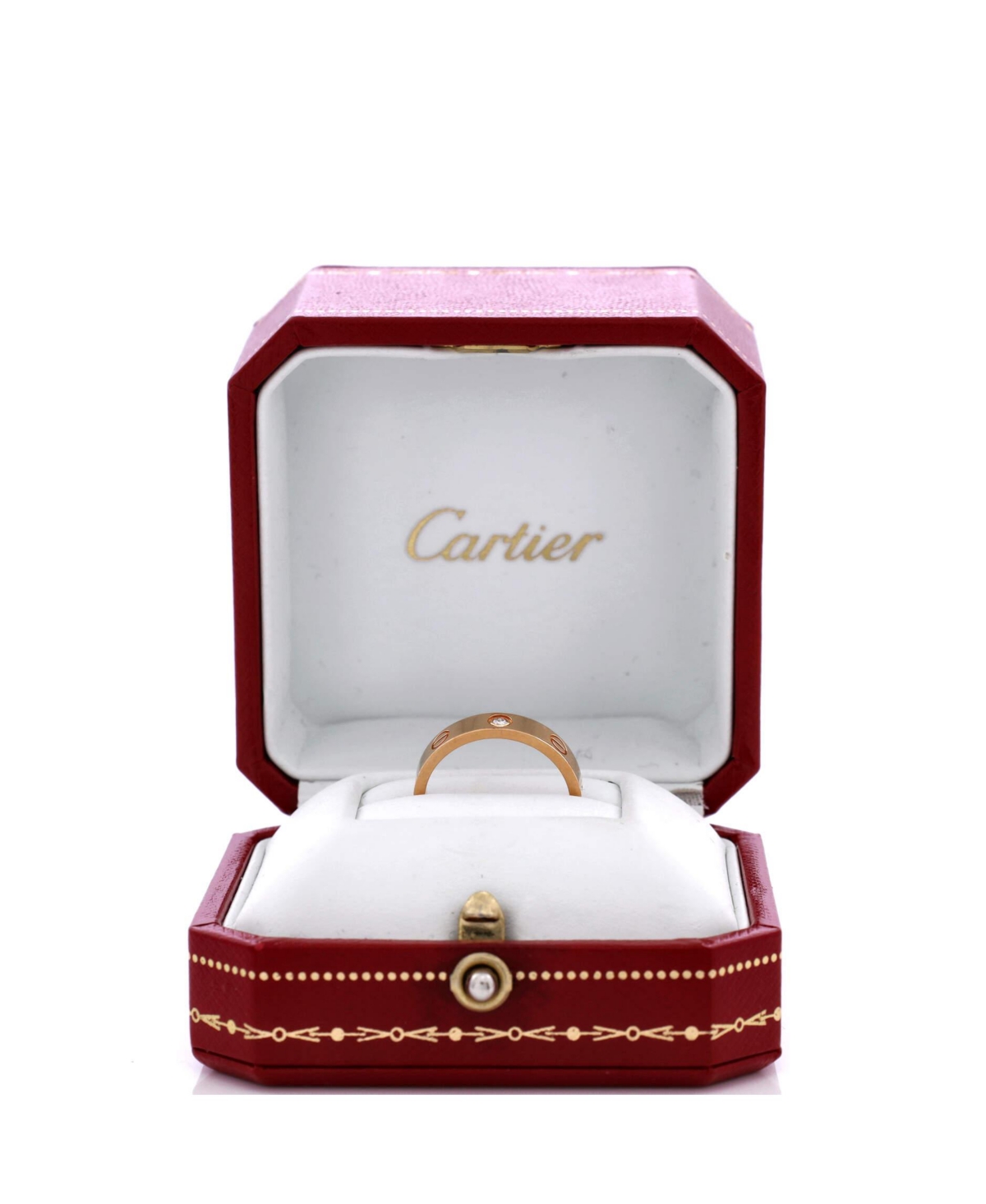Pre-Owned Cartier Love Wedding Band 1 Diamond Ring