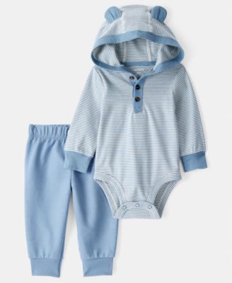 Carter's - Baby Boys 2-Piece Striped Bear Bodysuit and Pants Set