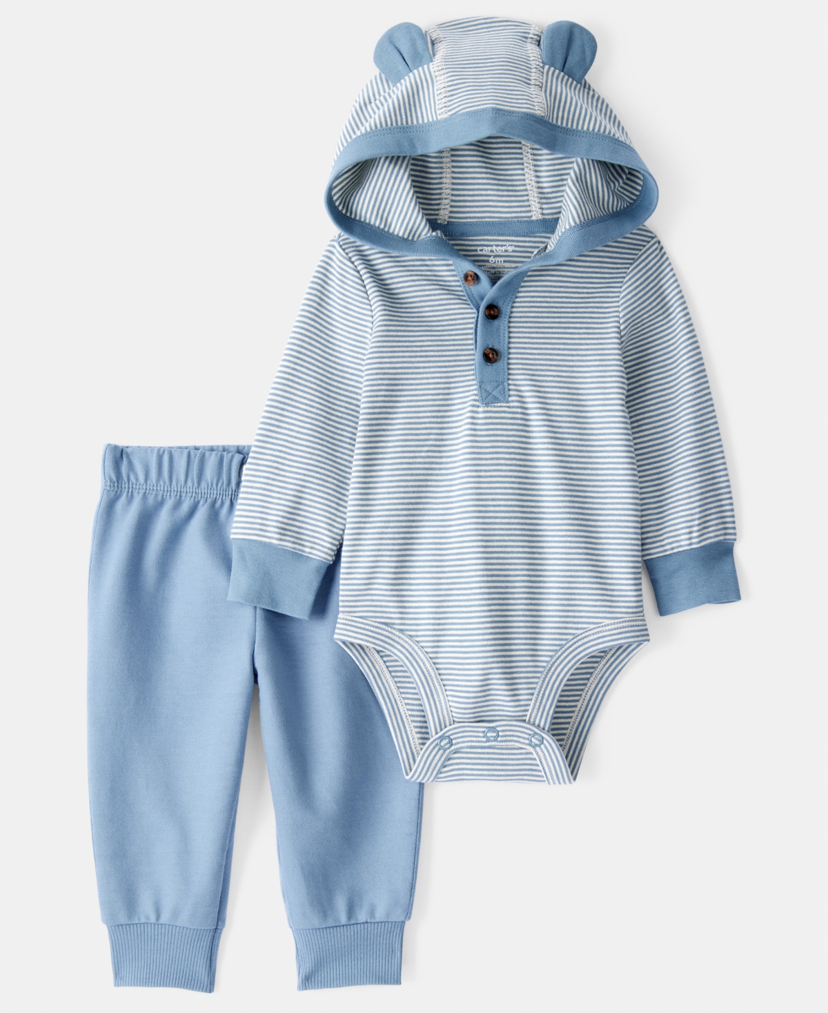 Carter's Baby Boys Striped Bear Bodysuit and Pants, 2-Piece Set