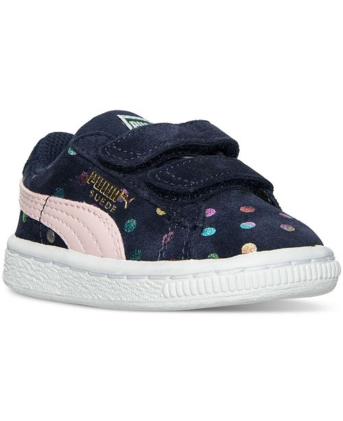 Puma Toddler Girls Suede Dotfetti Ac Casual Sneakers From Finish
