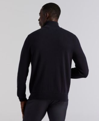 Men's Quilted Front Zip Sweater