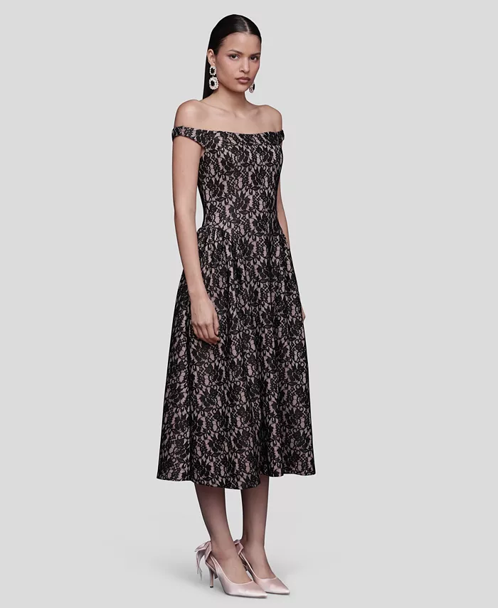Women's Sleeveless Off the Shoulder Dress - thumbnail 3