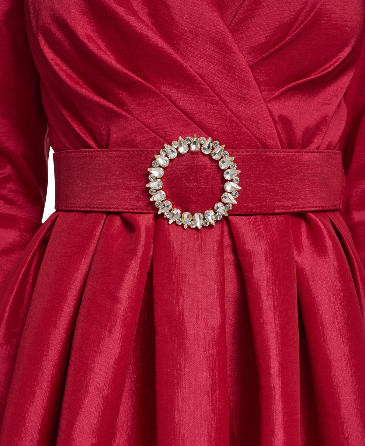 Jessica Howard Women's Collared V-neck Shirt Dress In Red