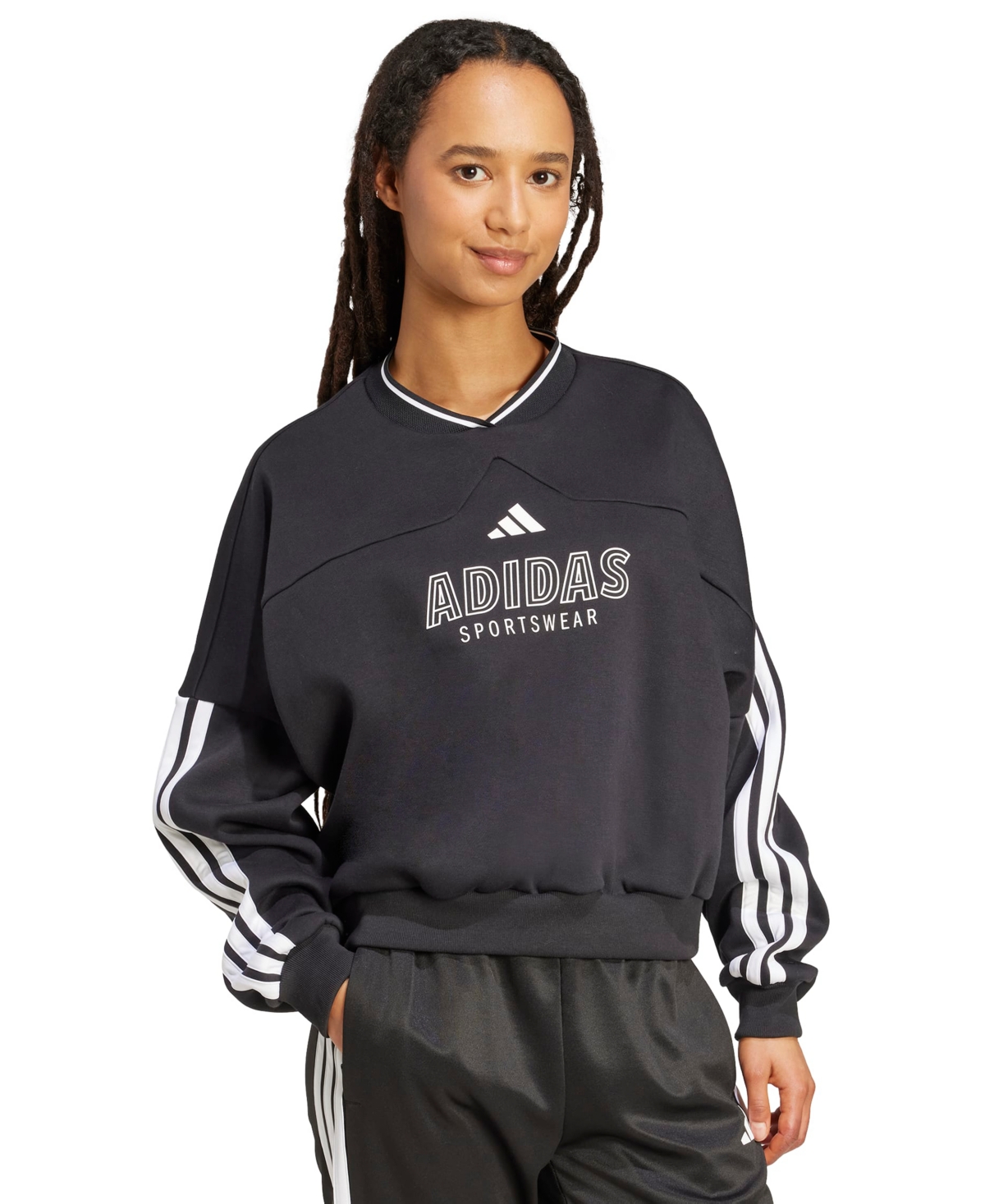 Adidas Originals Women's V-neck Sweatshirt In Multi