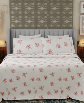 Brushed Cool Crisp 225-Thread Count Printed Cotton 3-Pc. Sheet Set, Twin XL