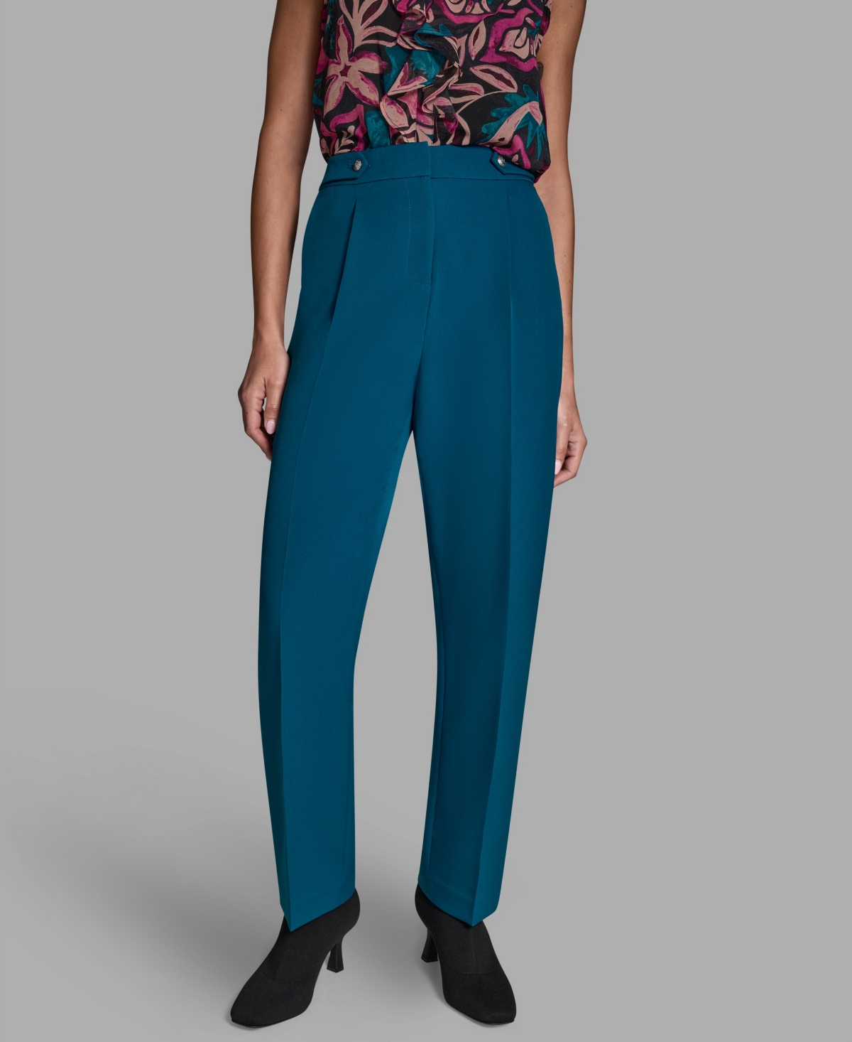 Bcbg Women's High-rise Wide-leg Pants In Green