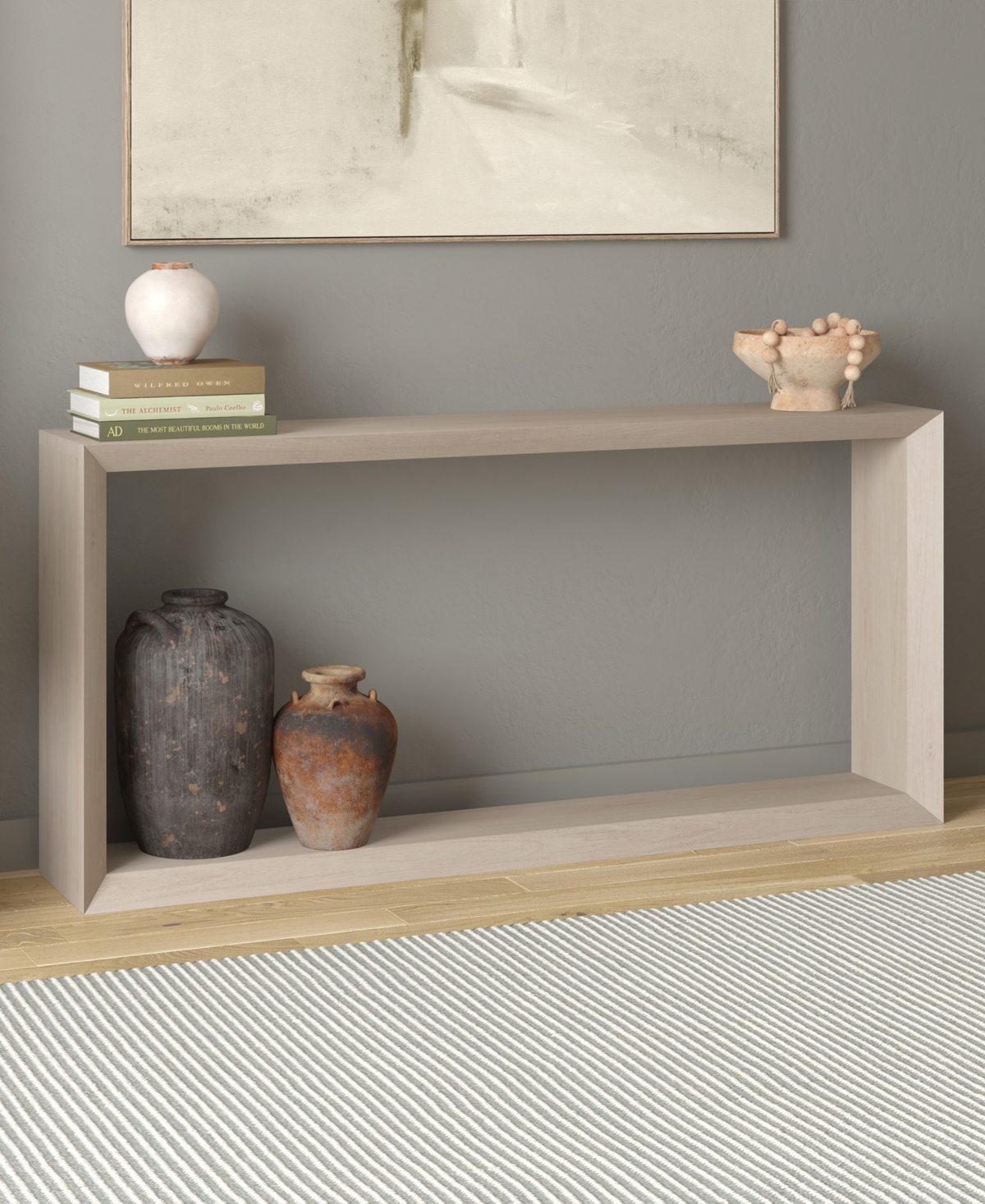 Hudson & Canal Osmond 64" Wood Wide Rectangular Console Table