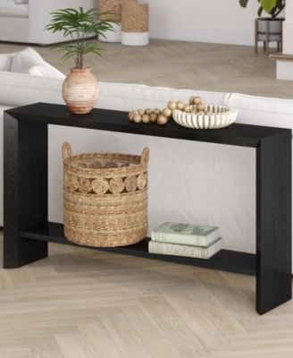 Osman 55" Wood Wide Rectangular Console Table
