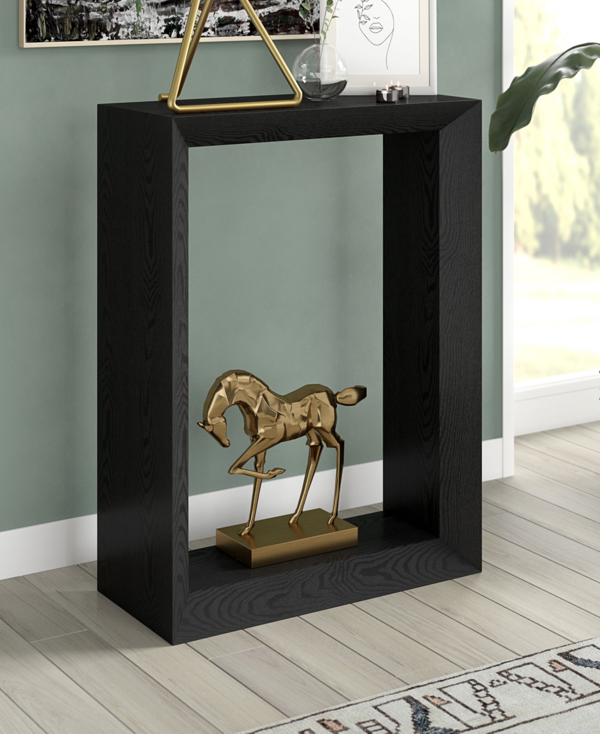Hudson & Canal Osmond 22" Wood Wide Rectangular Console Table