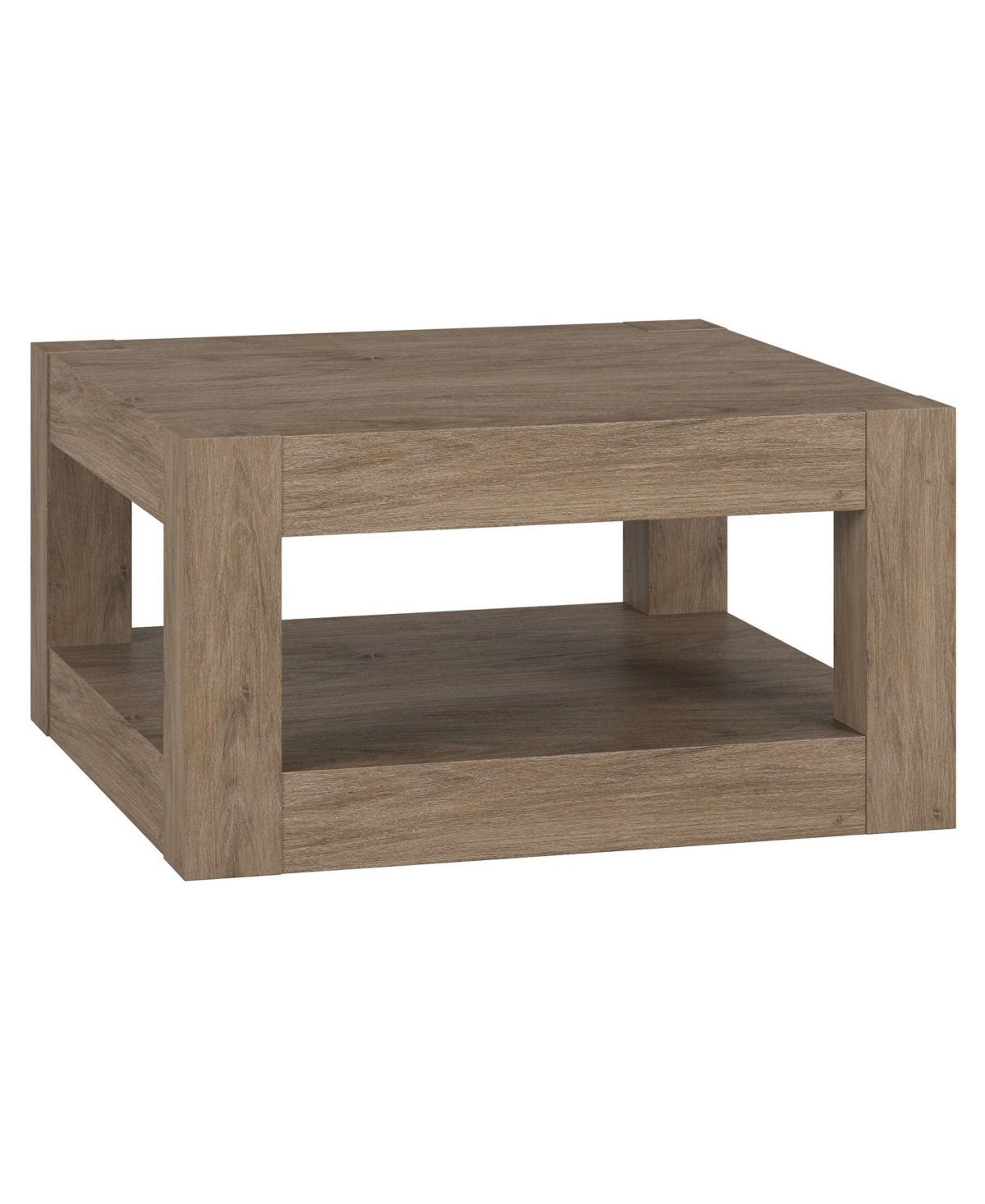 Hudson & Canal Hughes 32" Wood Wide Square Coffee Table