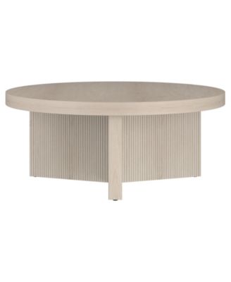 Holm 36" Wood Wide Round Coffee Table